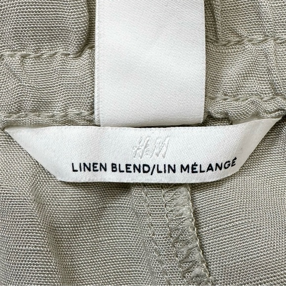 NWT H&M Linen Blend Drawstring Pull On Jogger Pants, Sz Large - Picture 8 of 12